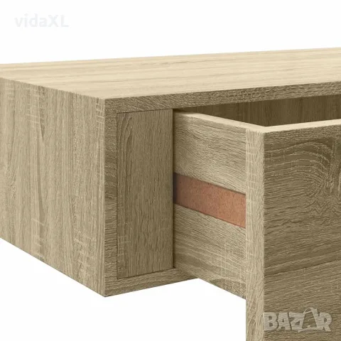 vidaXL Стенен рафт с чекмедже, дъб, 40x23,5x10 см, МДФ, снимка 10 - Етажерки - 56146935