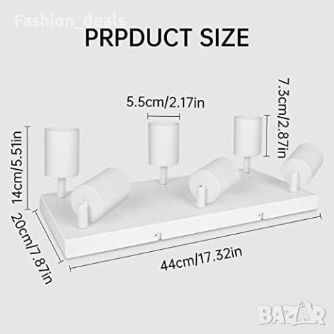 Нов регулируем 6-посочен таванен прожектор LED лампи Кухня Офис Коридор, снимка 2 - Лампи за таван - 41752853