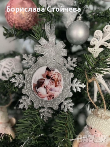 Коледна играчка със снимка 