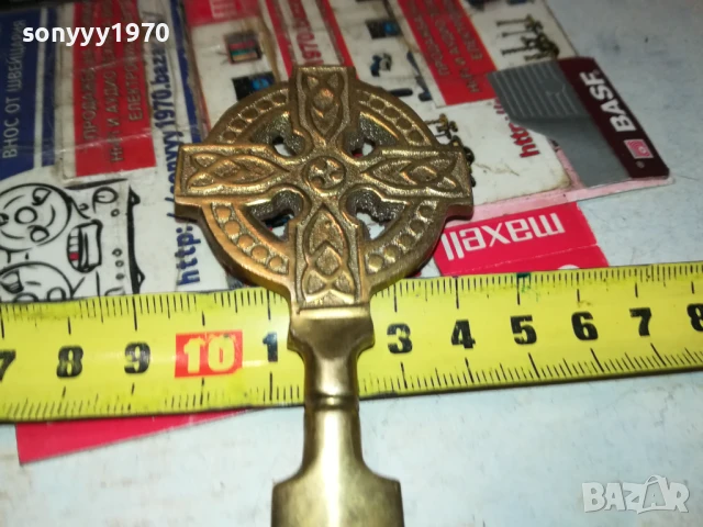 НОЖ ЗА КОЛЕКЦИЯ ПИСМА-МЕД МЕСИНГ-ВНОС ФРАНЦИЯ 1507250951, снимка 4 - Антикварни и старинни предмети - 51024202