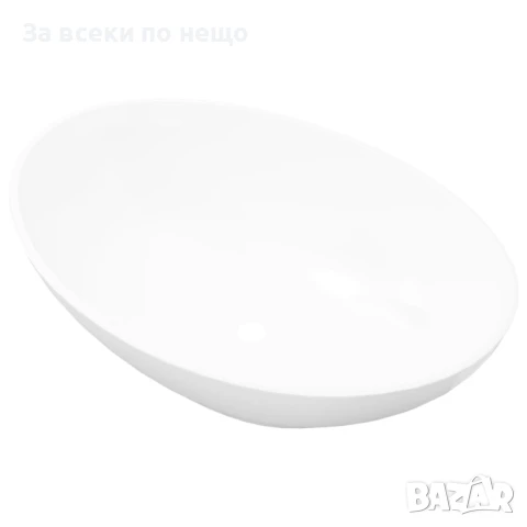 Луксозна керамична мивка с овална форма, бяла, 40x33 см Код P994 