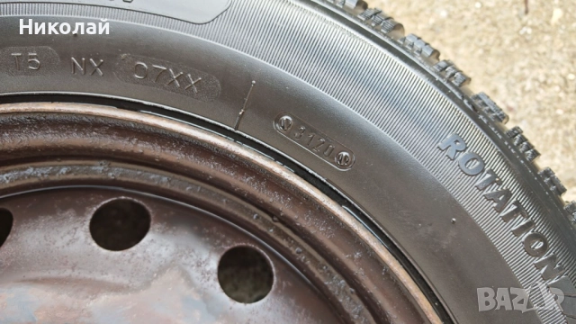 4бр. железни джанти 15ки със зимни гуми, снимка 4 - Гуми и джанти - 52351646