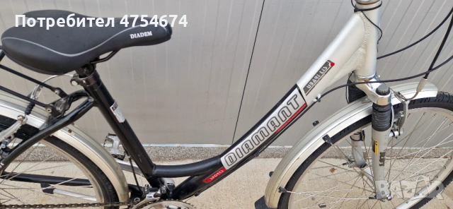 Алуминиев дамски велосипед DIAMANT колело 26", снимка 4 - Велосипеди - 53743915