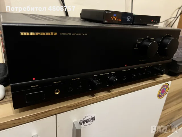 продавам усилвател Marantz pm50, снимка 2 - Ресийвъри, усилватели, смесителни пултове - 56267104