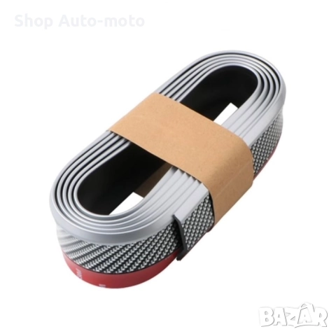 Спойлер за броня Automat - черен карбон - сива лента