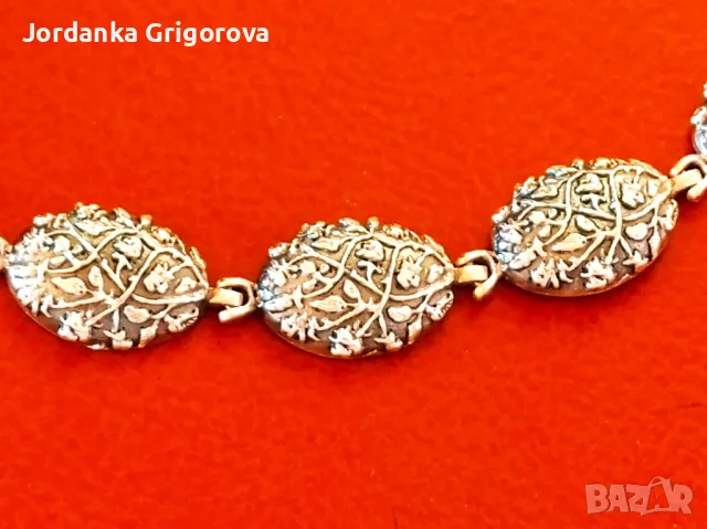 Дамска сребърна гривна - Филигран, снимка 3 - Гривни - 47337493