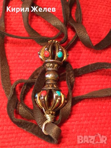 КРАСИВ АЖУРЕН РЕТРО - АРТ ЕТНО МЕДАЛЬОН БРОНЗ с ШНУРЧЕ от ВЕЛУР 21246, снимка 15 - Колиета, медальони, синджири - 41483732