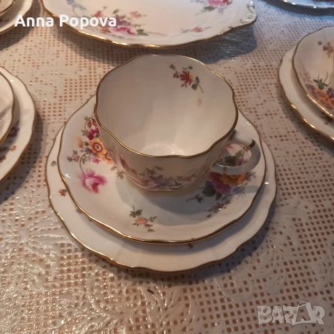 Английски сервиз за чай Royal Crown Derby, снимка 4 - Антикварни и старинни предмети - 53820839