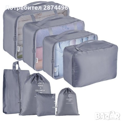 3984 Комплект чанти органайзери за куфар 8 части, снимка 8 - Органайзери - 41502841