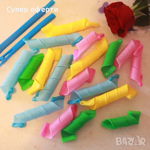 Ролки за вълнообразни къдрици, снимка 4 - Аксесоари за коса - 49958138