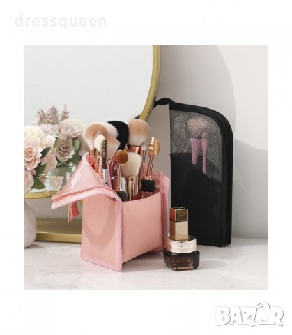 3163 Козметичен несесер за пътуване, поставка за четки за грим и козметика с цип, снимка 5 - Други - 34237184