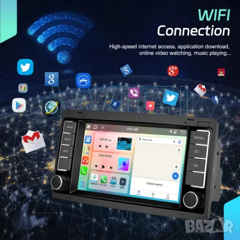 Мултимедия, Двоен дин, за VW, TOUAREG, Transporter, Multivan, Андроид, навигация, Android, RDS, VW, снимка 3 - Аксесоари и консумативи - 42300096