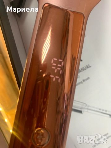 Четка за изправяне на коса Terviiix / 230°С / Розово злато, снимка 4 - Други - 52331675