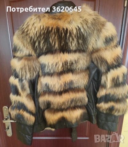 Ново дамско яке от естествена кожа и естествен пух, снимка 3 - Якета - 52443058