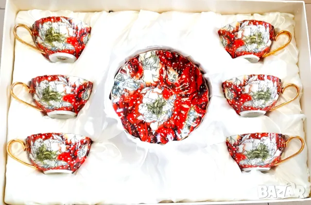 Чаши и комплекти за кафе от костен порцелан 🤩Черен Петък, Порцелан Y o L i S a до - 50 % , снимка 13 - Сервизи - 28394633