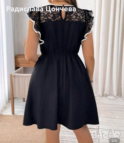 Рокля в черно и бяло, снимка 2 - Рокли - 52969088