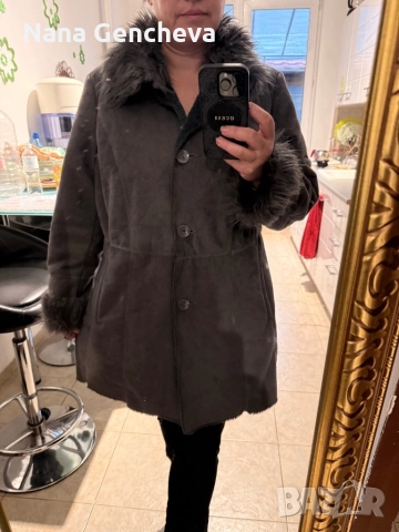 Кожено манто, снимка 5 - Палта, манта - 52980873