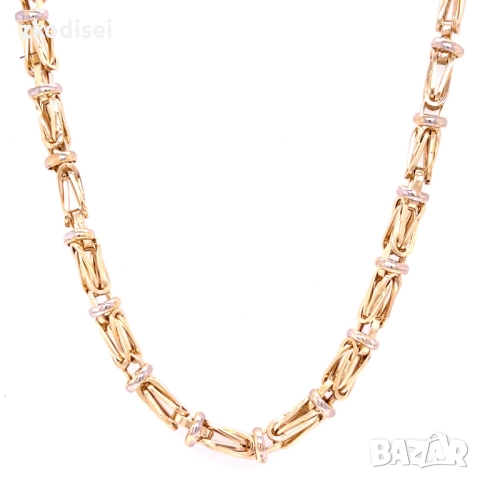 Златен синджир 19,11гр. 66,0см. 14кр. проба:585 модел:34844-1, снимка 2 - Колиета, медальони, синджири - 52248234