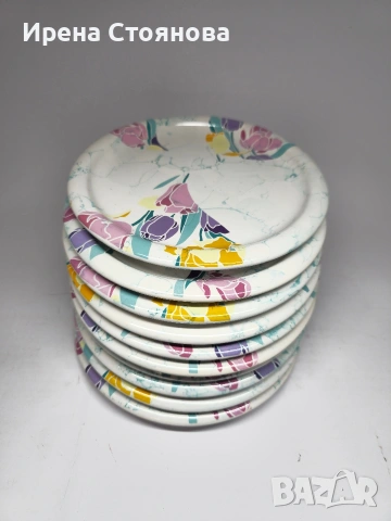 10 чинии за десерт Waechtersbach W. Germany, производство от 80-те години на Isola Bella, снимка 7 - Чинии - 53390563
