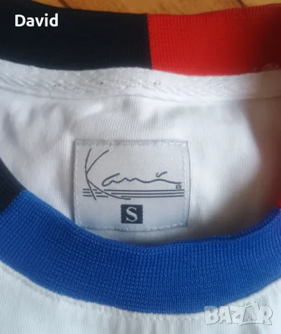 Оригинална мъжка фланелка Karl Kani Rap Stripe Tee, снимка 6 - Тениски - 50393024