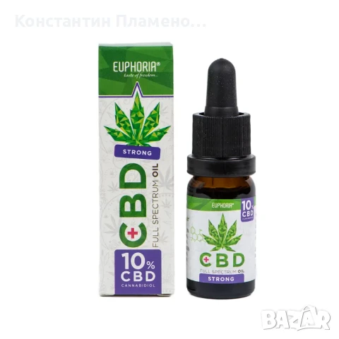 Етерично масло Euphoria CBD масло 10%, 10ml, 1000 mg