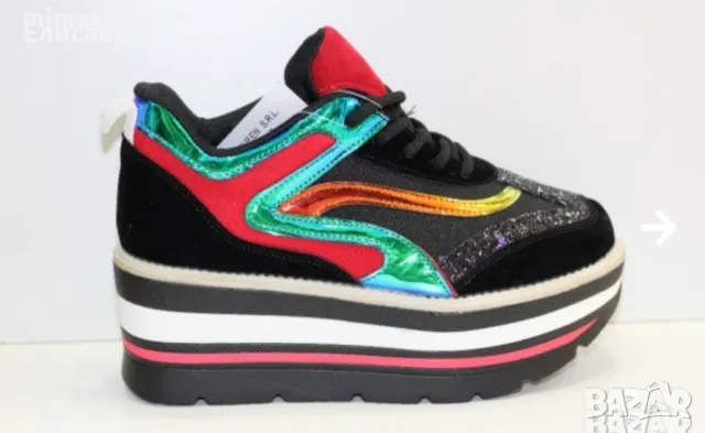 Дамски модерни кецове на платформа , снимка 6 - Маратонки - 50015412