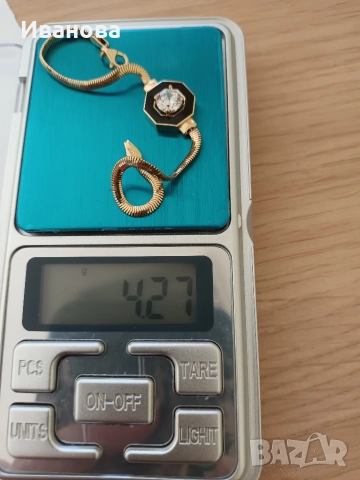 Нова златна гривна с камък Сваровски 14 к., снимка 6 - Гривни - 52678398