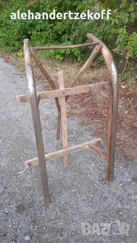 Старинна впрегатна дървена шейна, снимка 11 - Зимни спортове - 47397574