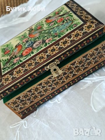 Старинна персийска кутия ,,хатамкари,,, снимка 2 - Антикварни и старинни предмети - 41415648