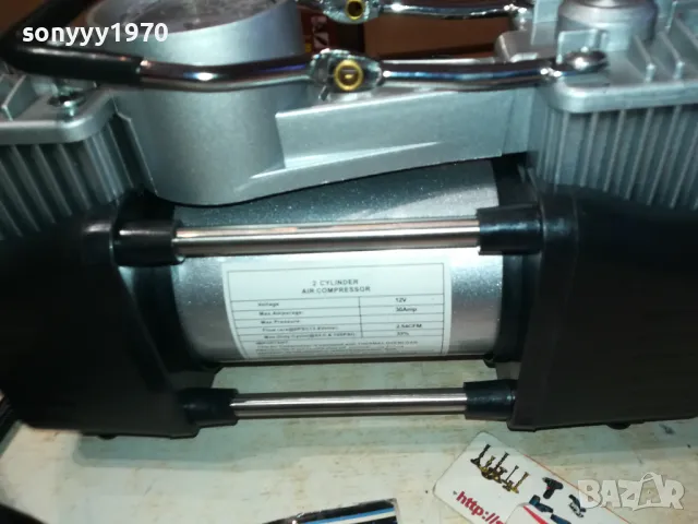 12V КОМПРЕСОР ЗА ВЪЗДУХ ДВУЦИЛИНДРОВ НОВ 1312241604, снимка 14 - Аксесоари и консумативи - 48335783