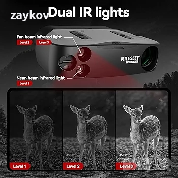 Бинокъл за нощно виждане MiLESEEY, инфрачервен цифров нощен поглед, 4.5” LCD, снимка 4 - Друга електроника - 52869047