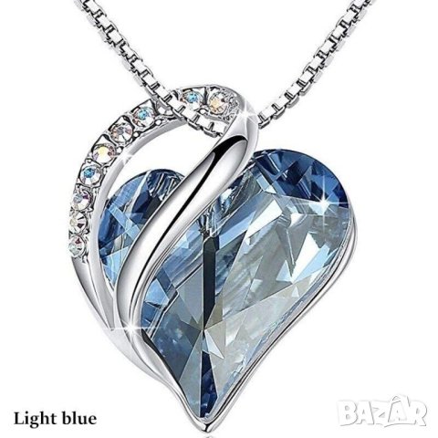 Дамско колие с циркон, сърце