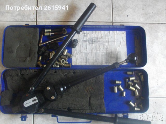 WURTH VGN 351-Ръчна Двураменна Лостова Нитачка За Нит Гайки М5-М10-Комплект-Метален Куфар-Професиона, снимка 11 - Други инструменти - 41942879