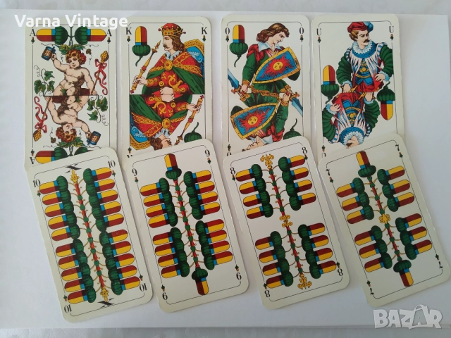 Колекционерски карти за игра в Скат в оригиналната пластмасова кутия. ASS Altenburg Германия. , снимка 6 - Карти за игра - 51887932