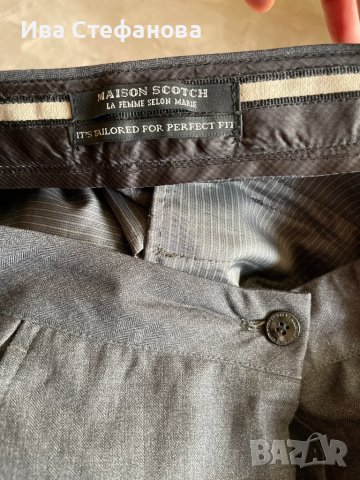 Елегантен стилен луксозен сив лек потур  панталон Marison Scotch , снимка 8 - Панталони - 42388666