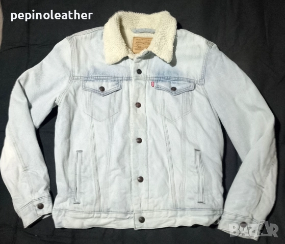 Оригинално дънково яке ЛЕВИС LEVI'S®  Premium Quality Big E Type 3 Sherpa Standard Trucker Jean Jack, снимка 7 - Якета - 52793702