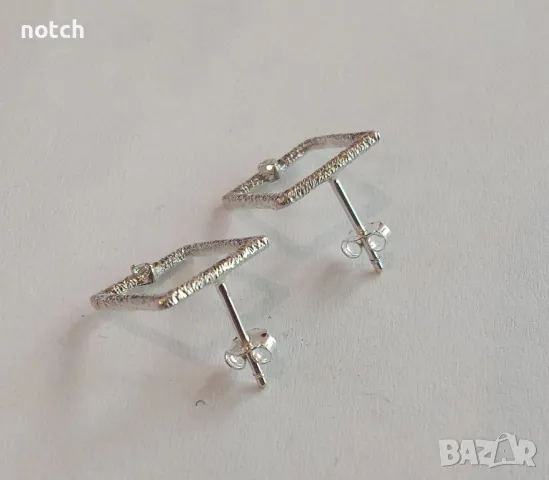 Сребърни обеци, снимка 4 - Обеци - 49770548