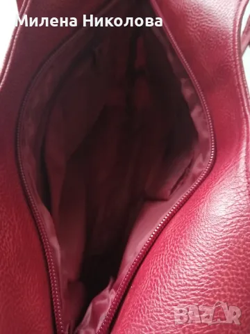 Дамска червена чанта, снимка 5 - Чанти - 49325918
