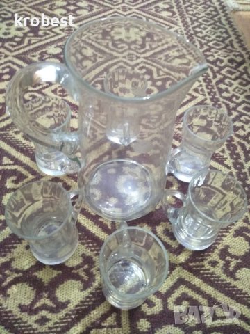 Продавам стъклен ретро сервиз., снимка 3 - Сервизи - 44483662