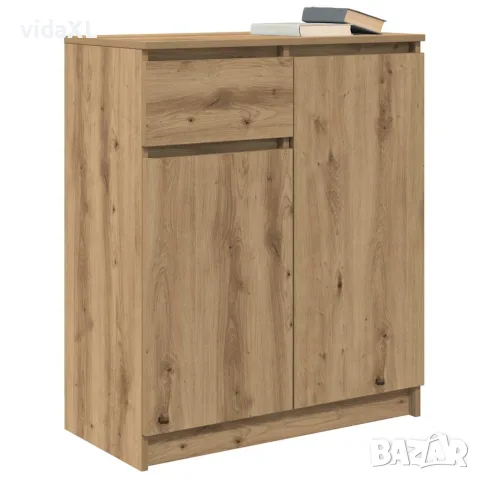 vidaXL Бюфет с чекмеджета, дъб артизан, 71x35x84 см, инженерно дърво, снимка 4 - Бюфети - 56148256