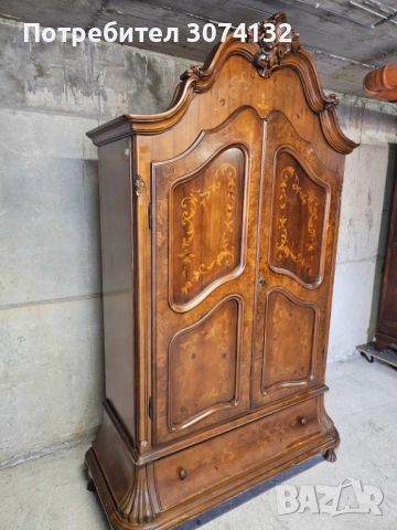 Гардероб с интарзия, снимка 3 - Гардероби - 52159272