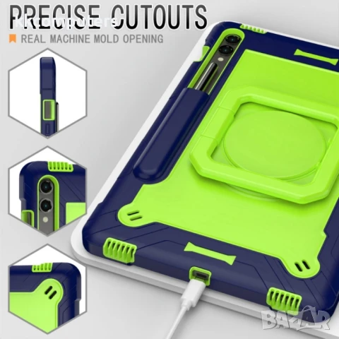 Samsung Galaxy Tab S9 FE+ / S9+ Handle Удароустойчив Калъф и Протектор, снимка 9 - Калъфи, кейсове - 51027783