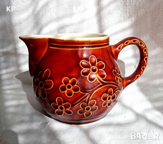 ⚜️ Винтидж голяма кана Heisterholz-keramik 1 литър ⚜️, снимка 1 - Антикварни и старинни предмети - 39727306
