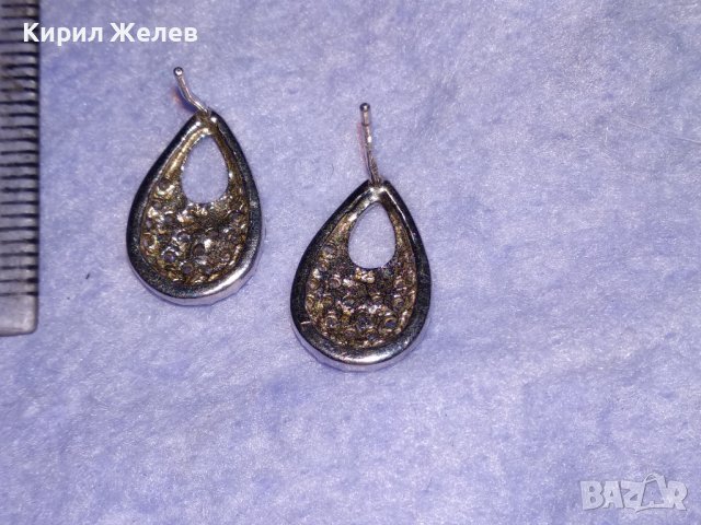 ПРЕКРАСНИ СКЪПОЦЕННИ СРЕБЪРНИ НЕЖНИ АРТ ОБЕЦИ РОДИРАНО СРЕБРО 925 с ФАСЕТИРАНИ ЦИРКОНИ 38756, снимка 15 - Обеци - 41730328