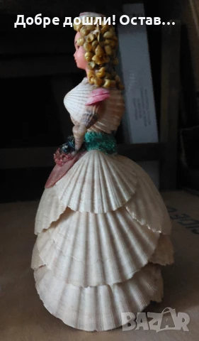 Кукла, декорация от големи миди 23 см. висока, снимка 2 - Декорация за дома - 51326658