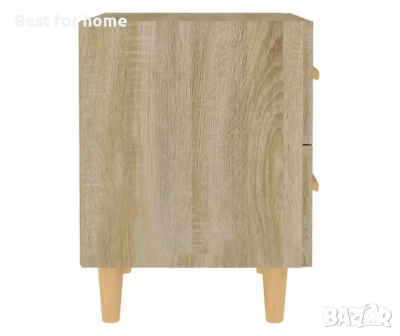 Нощно шкафче, опушен дъб, 40x35x47,5 см, снимка 7 - Скринове - 51166787