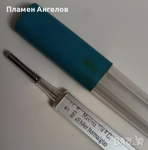 Стар живачен, немски термометър за измерване на телесна температура. , снимка 5 - Уреди за диагностика - 52796586