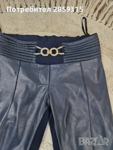 Lucy Fashion - спортно-елегантен панталон, размер S (от еко кожа и плат), снимка 14 - Панталони - 45366504