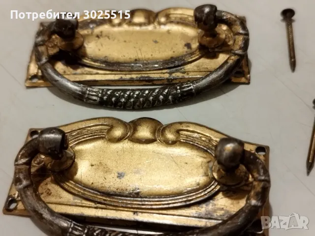 Старинни дръжки за мебели, обков комплект , снимка 5 - Антикварни и старинни предмети - 43042928