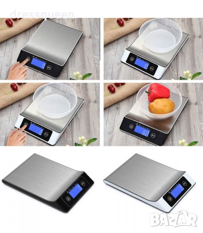 2975 Кухненска дигитална везна със сензорни бутони, до 5 кг., снимка 9 - Електронни везни - 34258129